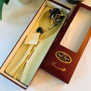 24K Gold Dipped Rose By Living Rose